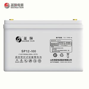 330mm Length Sacred Sun Sealed SP12-100 Lead Acid Battery 12V100Ah for UPS Power