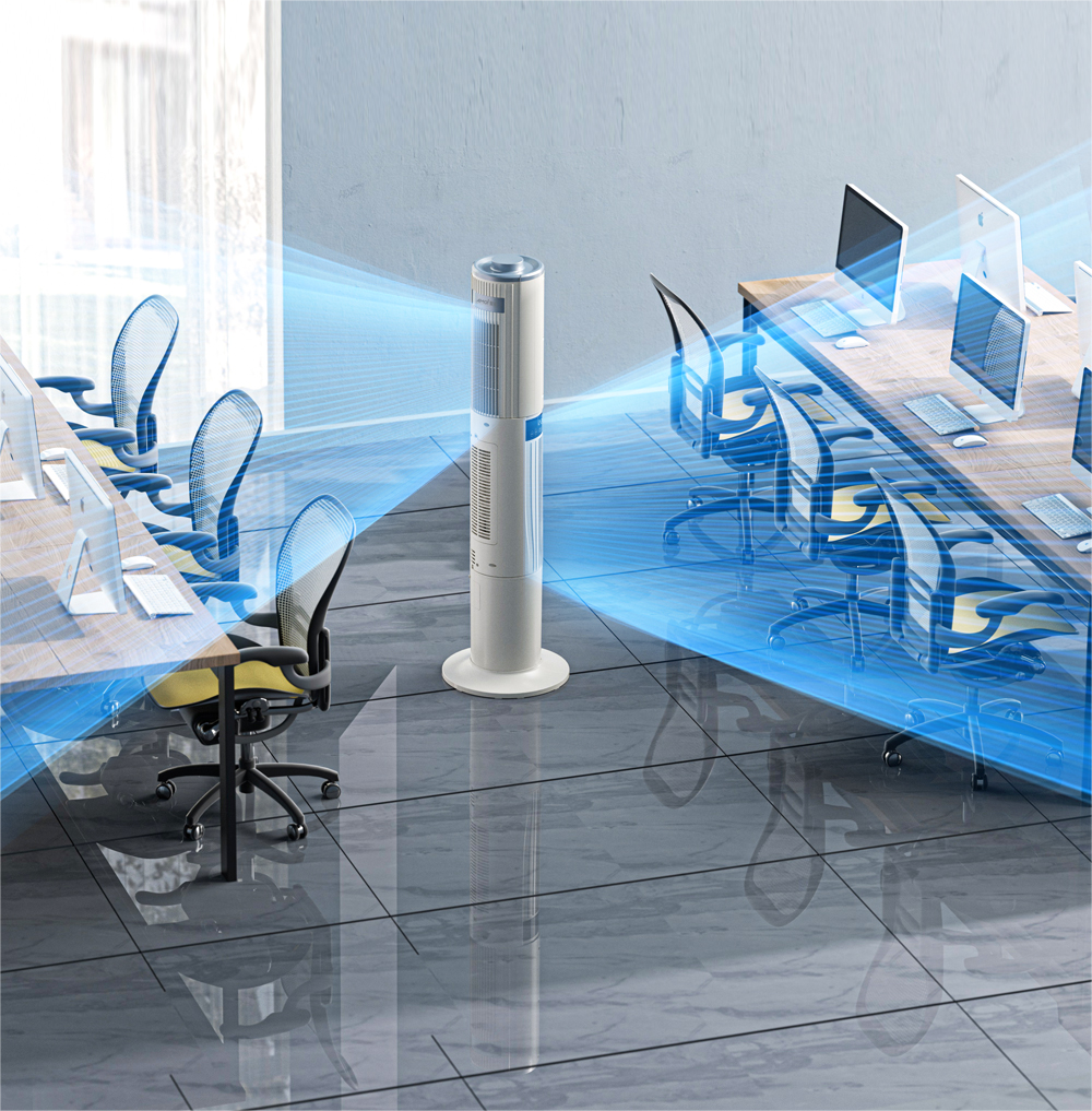 Adjustable Height Tower Installation 3 in 1 Portable Household Cooling Fan Tower