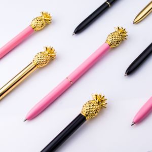 Business gift metal signature pen customized advertisement hotel gift pineapple