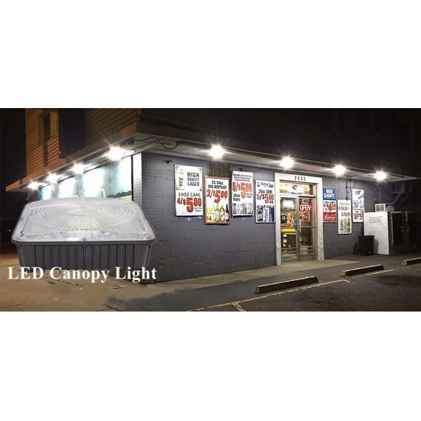 Energy Saving Commercial LED Canopy Lights , 90W 10800LM LED Canopy Light Fixtures