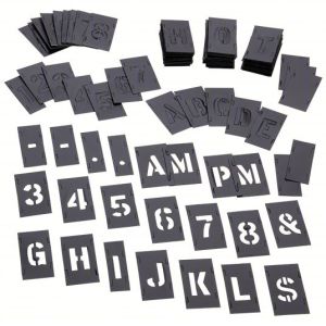Custom Printing PVC Stencil Number and Letter Rectangle Interlocking Plastic