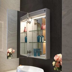 Hotel Recessed Smart LED Bathroom Medicine Cabinet With Mirror
