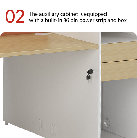 Two People Four Employees Office Work Computer Desk Screen Card Workstation Desk Combination for Commercial Furniture