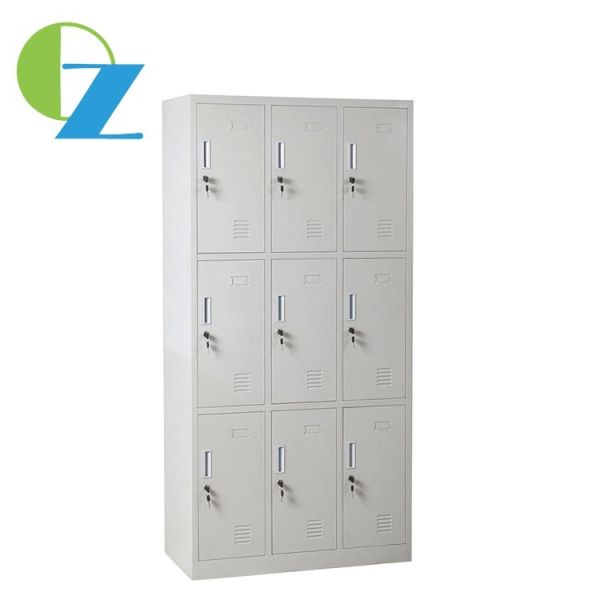 Buy ISO1400 Staff Gym School Steel Office Lockers 9 Compartment Locker Any Color at wholesale prices