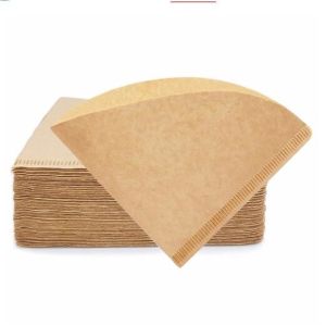 Virgin Wood Pulp Cone Coffee Filter Papers For Dripper V60 V02 120 X 155 Mm