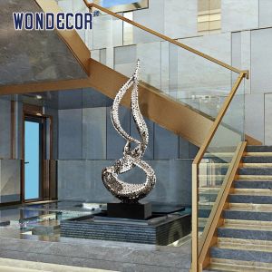 Large Irregular Abstract Metal Art Stainless Steel Sculpture