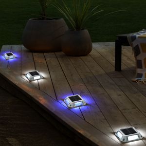Solar LED Deck Light IP68 Waterproof Garden Stairs Path Light
