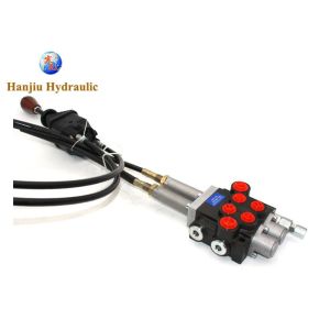 Hydraulic Joystick Control 2 Spool Valve 40lpm / 11gpm Cables Joystick