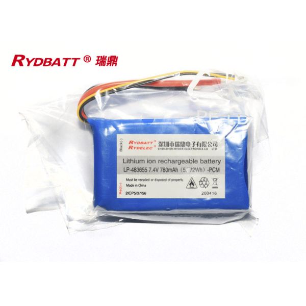 LP 483655 2S1P 7.4V 780mAh Lithium Polymer Charge Pack