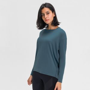Quality Breathable Women's Long Sleeve Shirts Running Workout Performance Tee for sale
