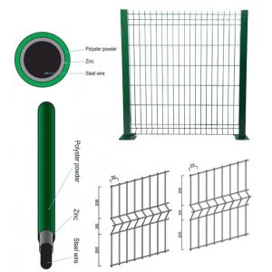 3D Outdoor Decorative Curved Welded Wire Mesh Security Garden Fence Panel