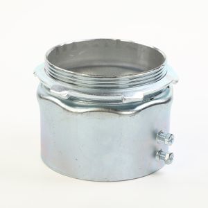 Quality Electro Galvanized 4&quot; Steel EMT Connector UL Listed With Locknut for sale