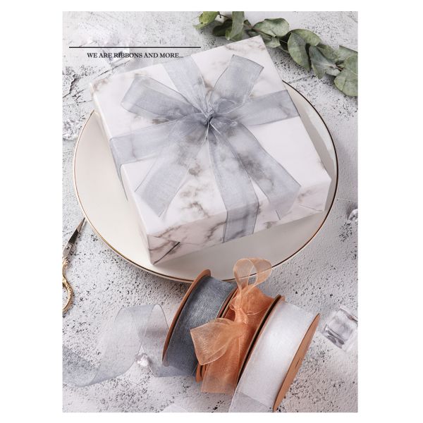 Customized logo designer ribbon gift ribbon organza ribbon