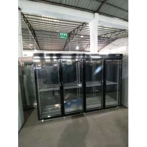 Commercial Supermarket Display Refrigerators Upright Beverage Cooler With