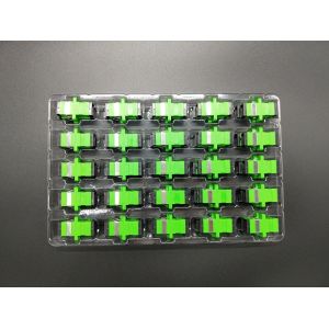 SC / APC Simplex Fiber Optic Cable Adapter Singlemode