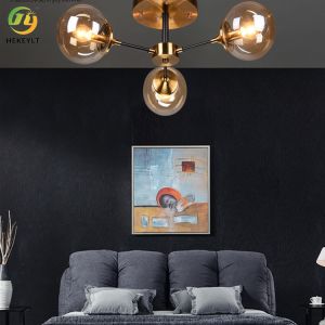 Nordic Style Iron Glass LED Ceiling Light For Home / Hotel