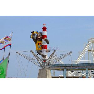 Emulational Animatronic King Kong Gorilla For Amusement Theme Park