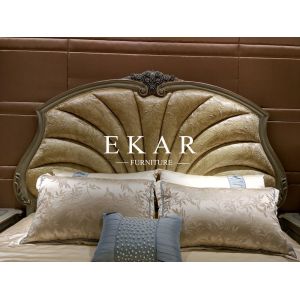 Luxury Bedroom Set Shell Shaped Headboard Italian Bed Room Furniture