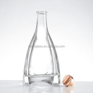 500ml 750ml Glass Bottle for Vodka Gin Whiskey Hot Stamping Customized Packaging