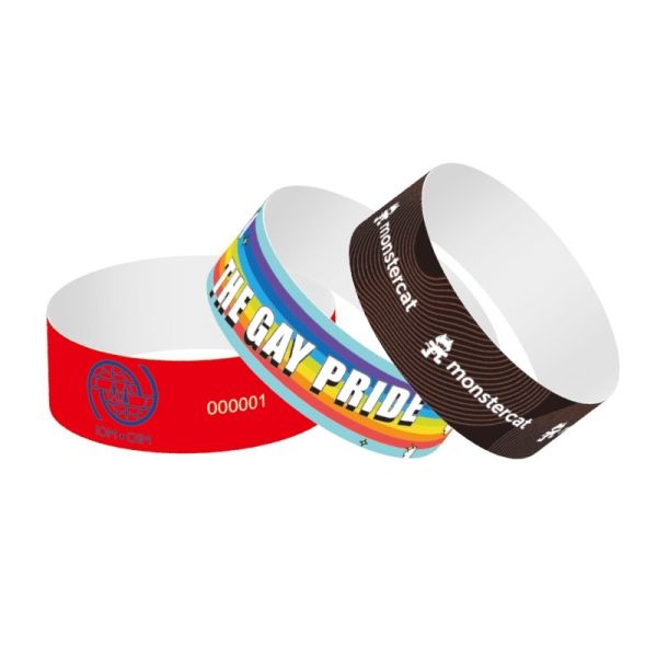 Buy Custom Printed Paper Event Wristbands for Corporate Functions at wholesale prices