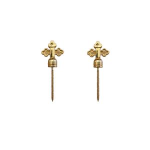 Funeral Decoration Coffin Screw 5# Matching With Brackets Gold Cross Shaped