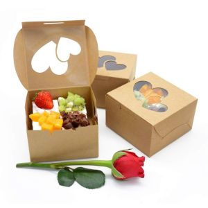 China Convenient Takeaway Kraft Paper Box for Cupcakes According to Your Request on sale