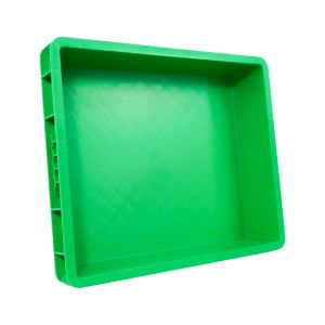 Solid Box Rectangular Plastic Turnover Crate for Customizable Color Food Storage