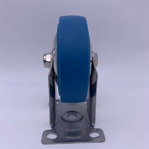 Blue TPR Tread with Dust Cover Rigid Caster 3 inch
