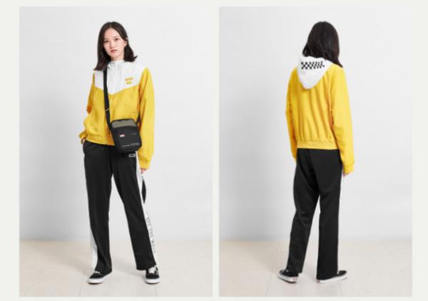 Contrast Color Zipper Up Women'S Lightweight Polyester Jacket
