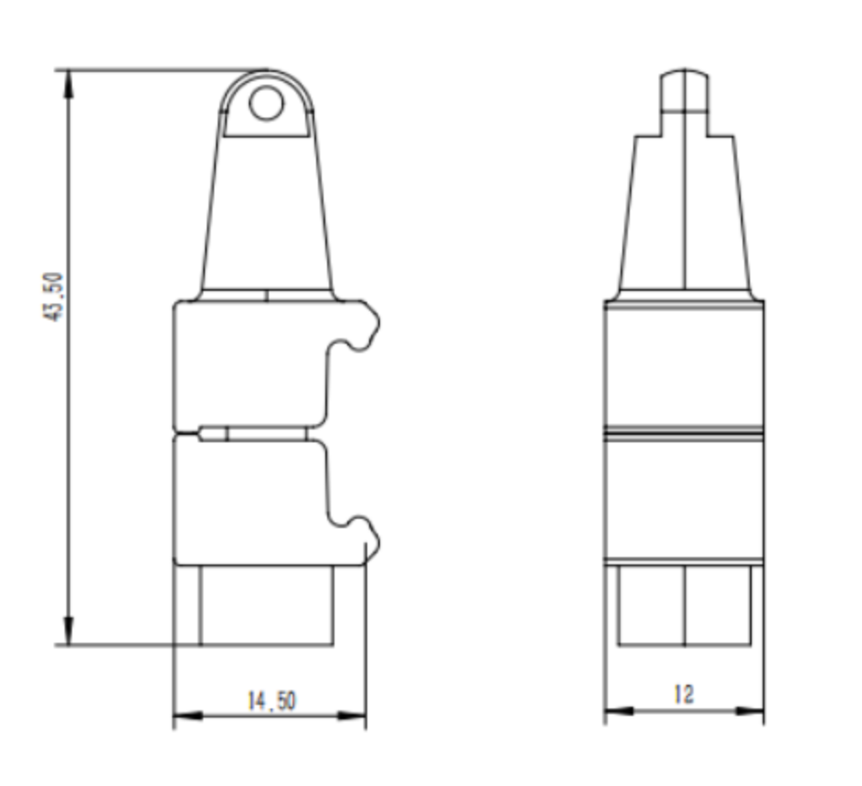 Easy assembly two way aluminum alloy buckle accessory light weight aluminum movable accessory