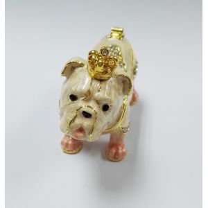 zinc alloy happy dog shaped metal jewelry box Dog metal jewelry box
