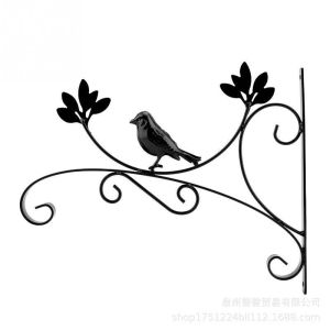 Brid Leaf Pattern Iron 1.5cm Wall Hanging Plant Bracket