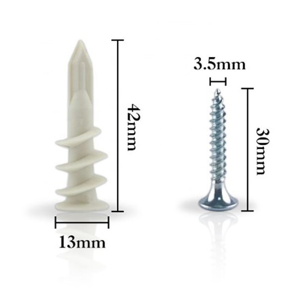 Buy 15x33mm Insulation JIS Plastic Wall Anchors For Drywall at wholesale prices