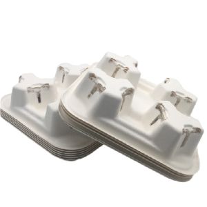 Compostable 4 Cups 13.5g Paper Cup Carrier