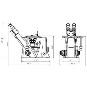 50X-1000X Metallurgical Inverted Optical Microscope Combinated Bright Field