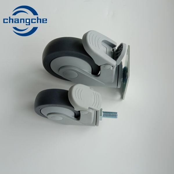 Buy TPU PP Ball Bearing Threaded / Plate Hospital Bed Caster Wheels With Brake at wholesale prices