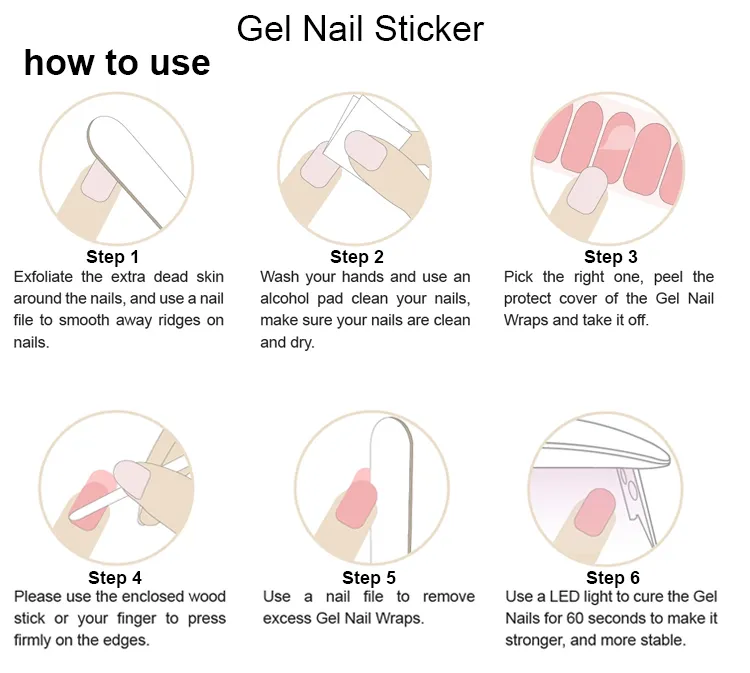 New Product semi-cured gel strips hot selling Chameleon Gel nail stickers