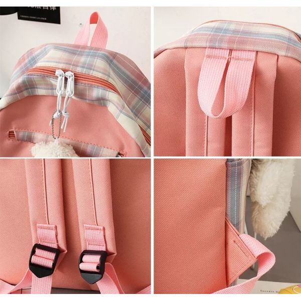 Purple Women Backpack Set Waterproof Aesthetic Backpack Set For Girls Students