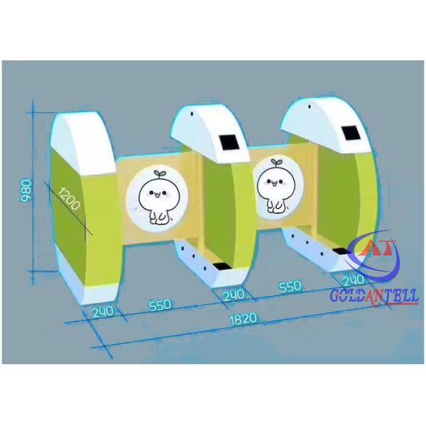 High Speed Sliding Turnstile Gate Half Height With QR Code / RFID Access