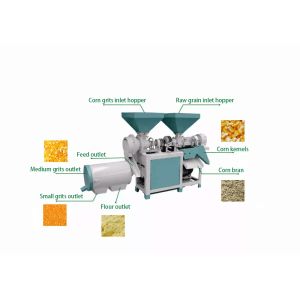 XDEM Corn Peeling Crushing Machine Corn Grits Grinding 7.5 Kw