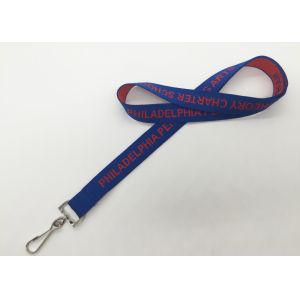 1X96cm Office Exhibition Custom Woven Lanyards With Swivel Hook