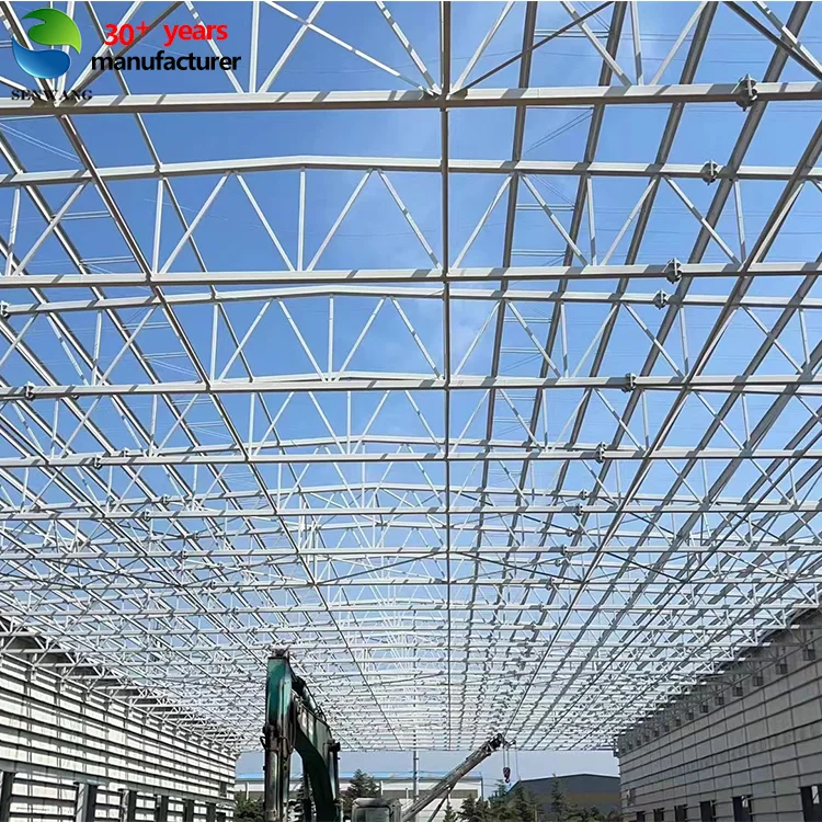 Highly Durable Steel Structure Warehouse with Shot Blasting Level Sa 2.5 and