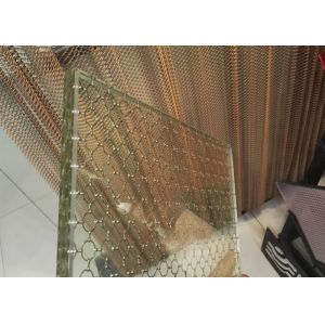 Embedded Copper Glass Wire Mesh SS Rope Decorative Wire Mesh Glass
