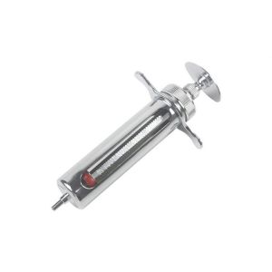 Luer Lock Veterinary Metal Syringe 20ml Manual Stainless Steel Syringe