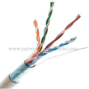 Quality Lan Cat5e FTP Cat 5e Shielded Cable 24AWG High Speed Round Wire for sale
