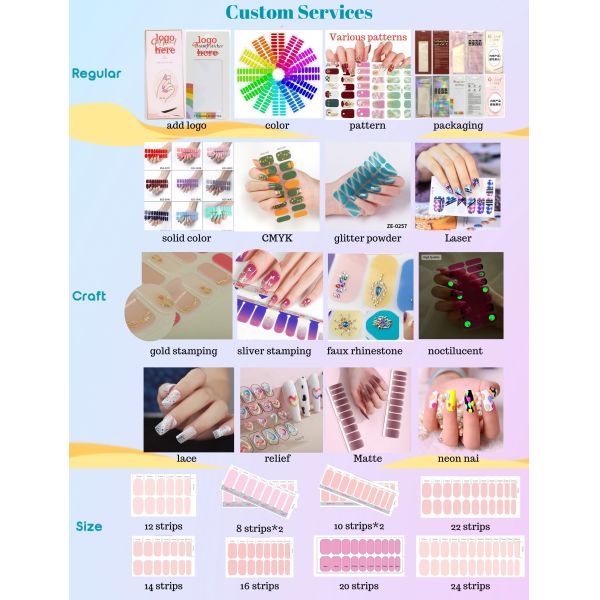 High gloss Irregular bronzing lines Marble leopard print semi curing gel nail sticker used with UV lamp