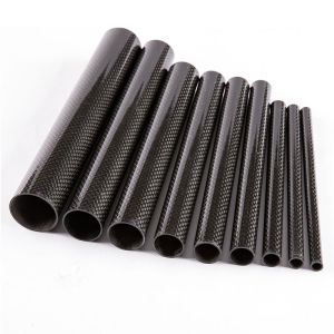 High Glossy Carbon Fibre Roll Wrap Tube-25mmX23mm x1000/1850mm