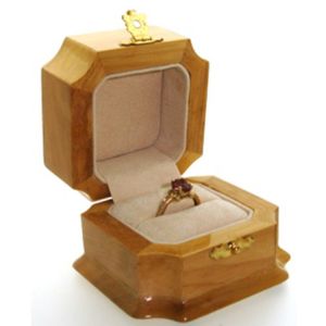 China Oak Wedding Polygon Ring Boxes on sale