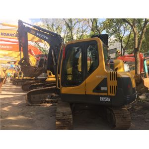 5T weight Used Crawler Midi Excavator Volvo EC55 with Original Paint