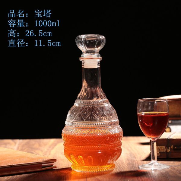 500ml 800ml 1000ml Glass Vodka Decanter Made with Environmental Protection in Mind